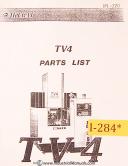 Ikegai-Ikegai TV4, Machine Center Parts list and Assemblies Manual-TV Series-TV4-01